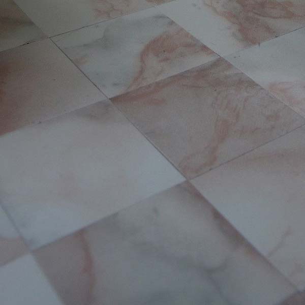 Pink Blush Marble Esque Tiles Pack Of 25, Pink Vinyl Floor Covering